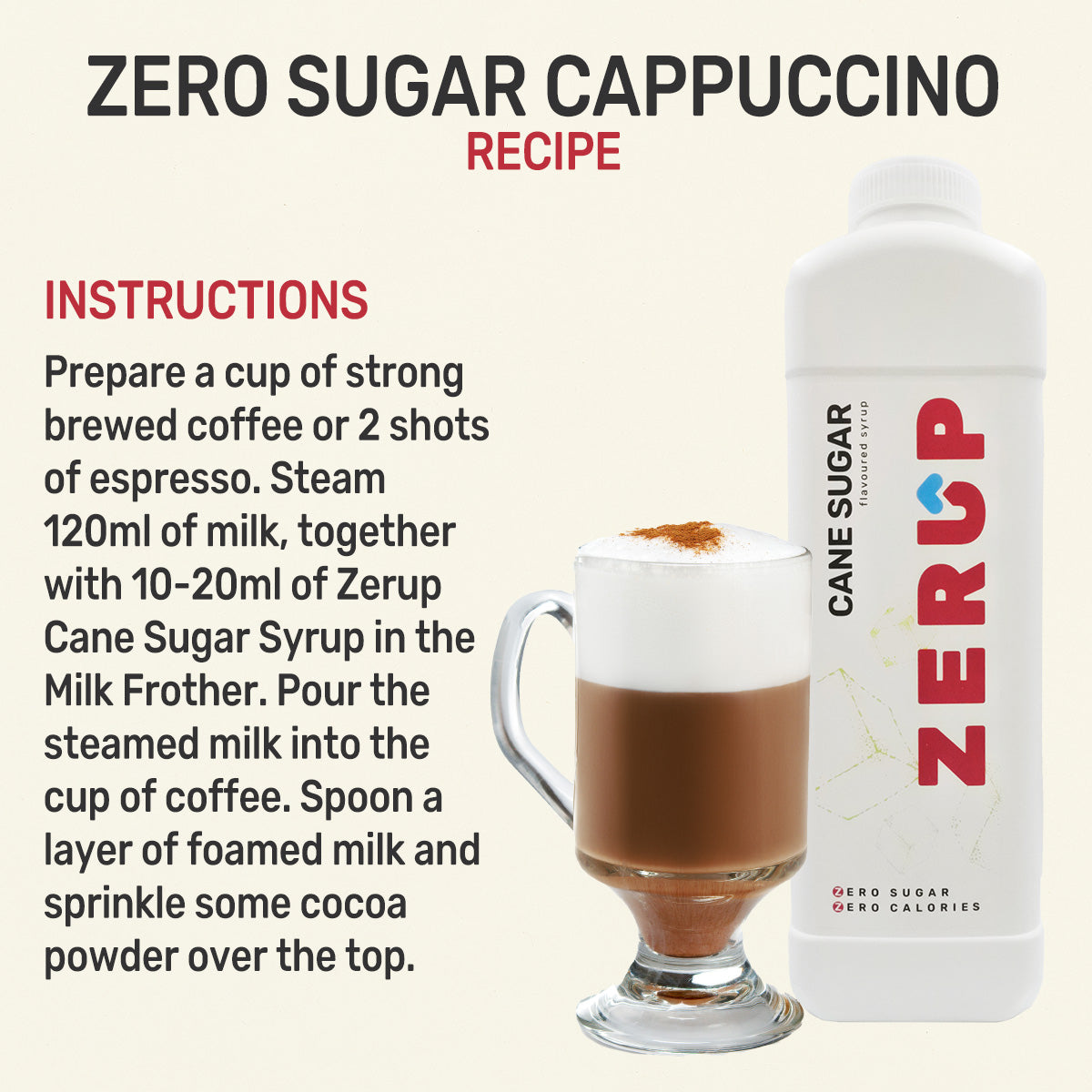 Zerup Zero Sugar Caramel Syrup 1L Jewel Coffee