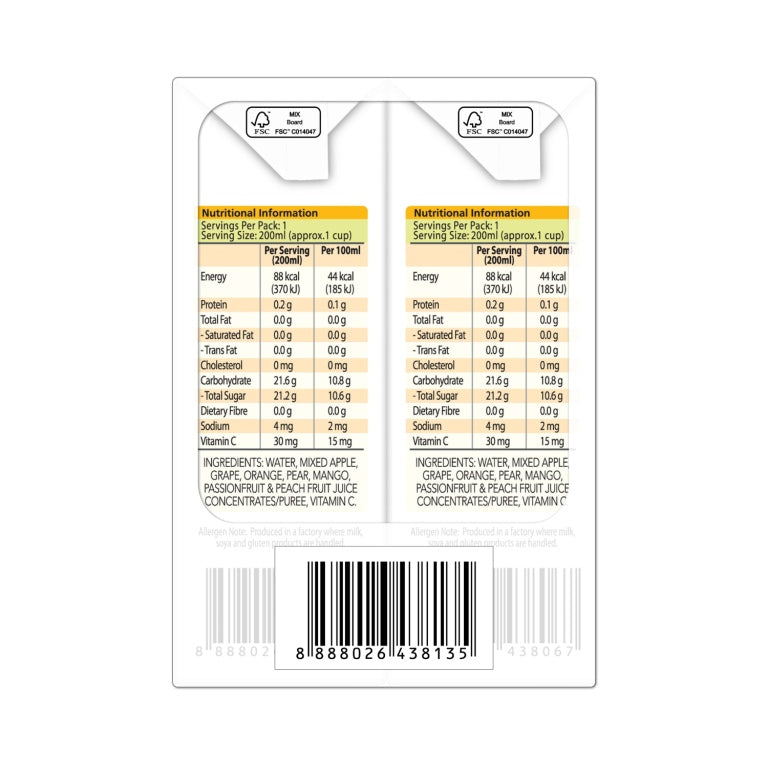 Marigold 100 Tropical Fruits Juice (24 x 200ML) Jewel Coffee