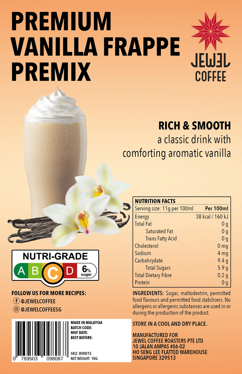 Vanilla Frappe Premix – Jewel Coffee