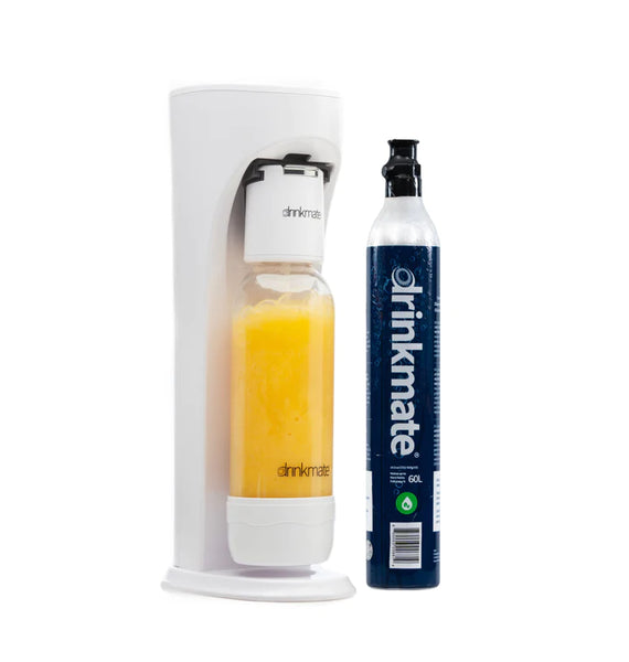 新品未使用品 drinkmate white model Drinkmate Soda Maker Machine Starter kit, White - eXtra