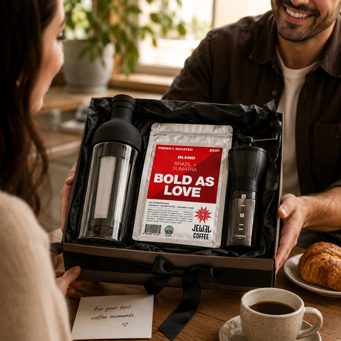 Cold Brew Advanced Collection – Hario Filter-in Bottle + Coffee Mill + 250g Coffee Beans
