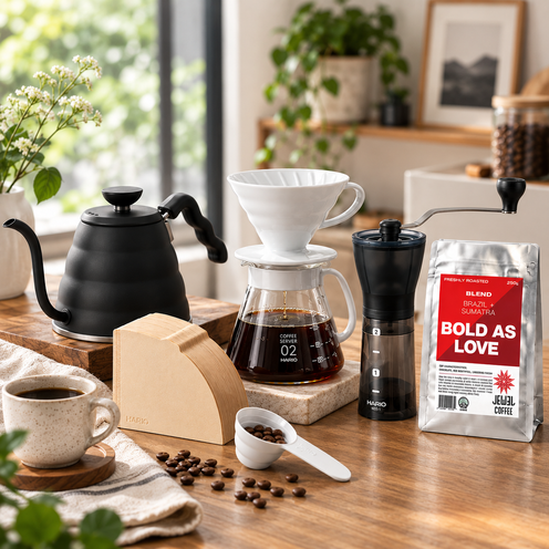 V60 Complete Brew Collection – Kettle, Grinder, Dripper, Server, Filters & 250g Coffee Beans