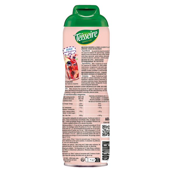 Teisseire Le 0% Kids Apple Berrylicious Syrup 600ml