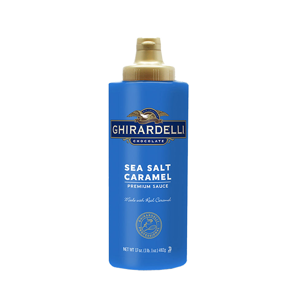Ghirardelli Sea Salt Caramel Sauce 17oz Squeeze Bottle (Pack of 2)