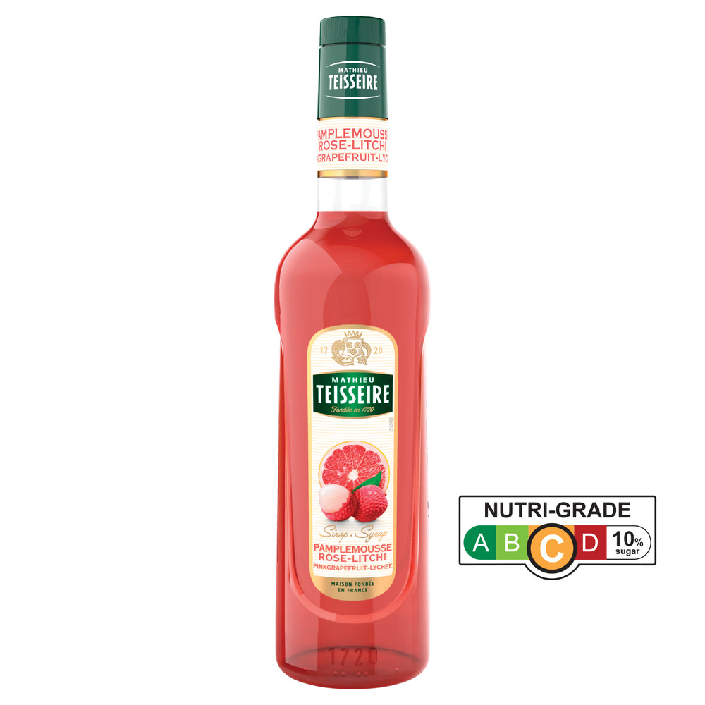 Teisseire The Fruits Pink Grapefruit Lychee Syrup 700ml