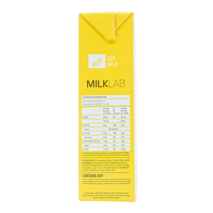 MilkLab Australian Soy Milk 1L x 8