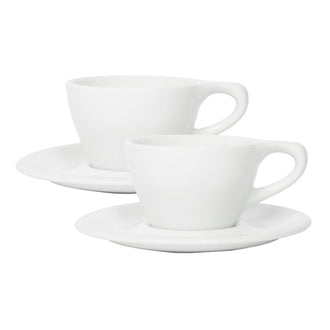 notNeutral LINO Double Cappuccino Cup & Saucer 6oz Gift Set of 2